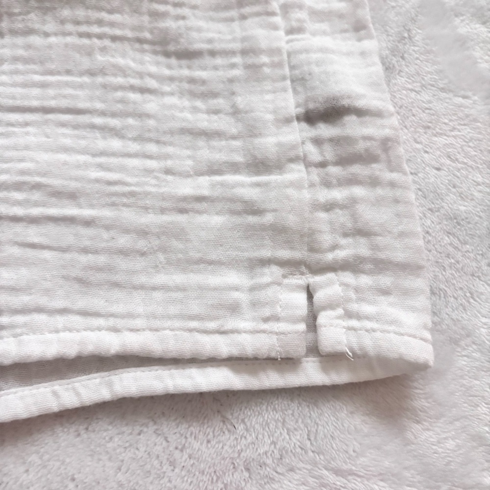 L.L. BEAN White Cloud Gauze High Rise Cover-Up Shorts--NWT--L - Picture 3 of 12